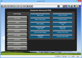 Keystroke POS screenshot