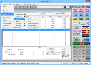 Keystroke POS screenshot 3