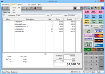 Keystroke POS screenshot 5