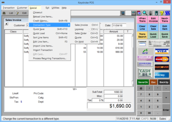 Keystroke POS screenshot 6