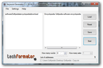 Keyword Generator screenshot