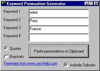 Keyword Permutation Generator screenshot 2