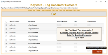 Keyword Tag Generator Software screenshot 2