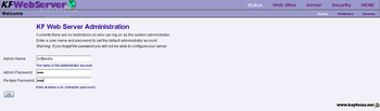 KF Web Server screenshot