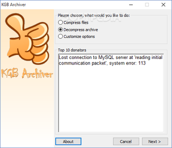 KGB Archiver screenshot