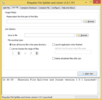 Khayalan File Splitter and Joiner screenshot 2