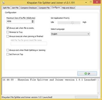 Khayalan File Splitter and Joiner screenshot 5