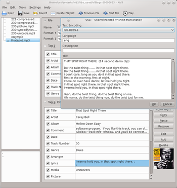 Kid3 screenshot