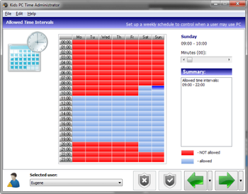 Kids PC Time Administrator screenshot