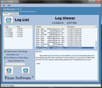 KidSecure screenshot