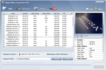 Kigo Video Converter Pro screenshot