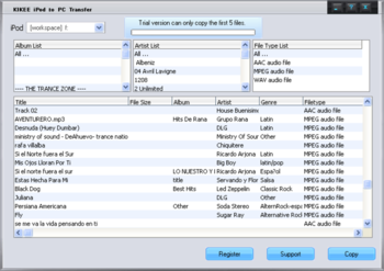 KIKEE iPod to PC Transfer screenshot 2