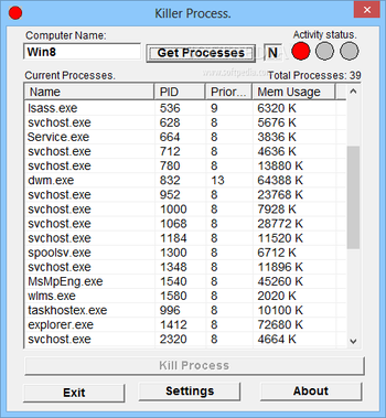 Killer Process screenshot