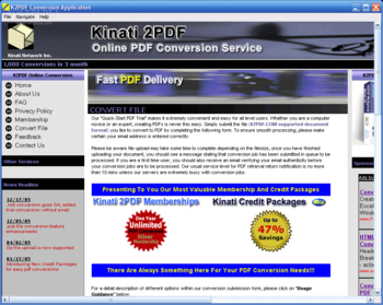 Kinati 2PDF Converter screenshot