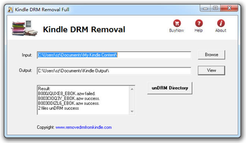 Kindle Drm Removal screenshot
