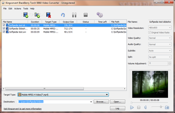 Kingconvert BlackBerry Torch 9860 Video Converter screenshot