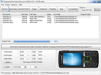 KingConvert For Sony Ericsson K850i screenshot 2