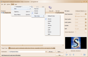 KingConvert Goldvish Revolution Video Converter screenshot 2