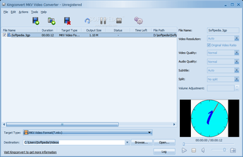 KingConvert MKV Video Converter screenshot