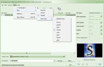 Kingconvert Motorola DROID RAZR XT912 Video Converter screenshot 2