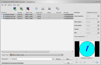 KingConvert MPEG Video Converter screenshot