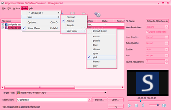 Kingconvert Nokia C6 Video Converter screenshot 2