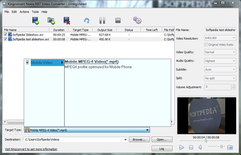 KingConvert Nokia N97 Video Converter screenshot