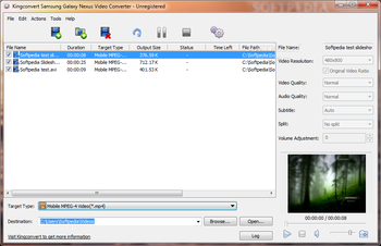Kingconvert Samsung Galaxy Nexus Video Converter screenshot