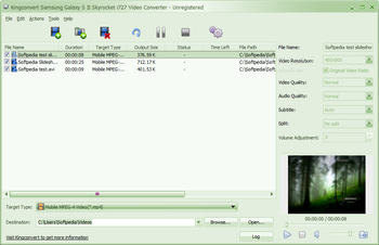 Kingconvert Samsung Galaxy S II Skyrocket i727 Video Converter screenshot