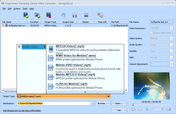 KingConvert Samsung Galaxy Video Converter screenshot 2