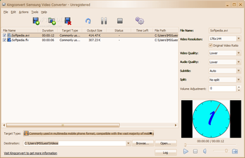 KingConvert Samsung Video Converter screenshot