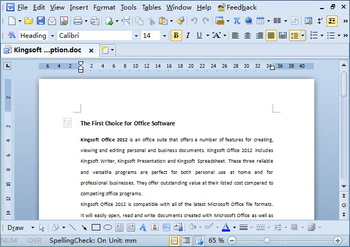 Kingsoft Writer Free screenshot