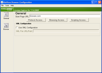KioWare Browser screenshot
