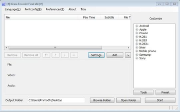 Kirara Encoder  screenshot