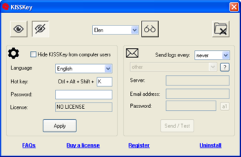 KISSKey Keylogger screenshot