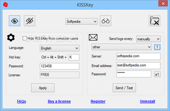 KISSKey Keylogger screenshot