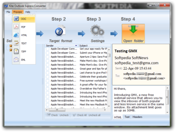 Kite Outlook Express Converter screenshot 7