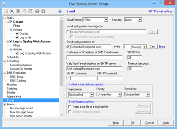Kiwi Syslog Server screenshot 12