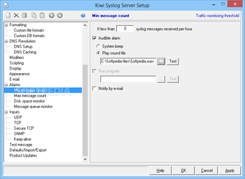 Kiwi Syslog Server screenshot 13