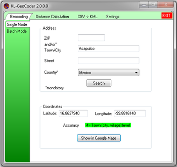 KL-GeoCoder screenshot