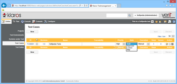 Klaros-Testmanagement screenshot 4