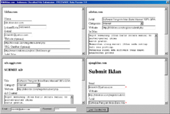 KlikIklan.com Classified Ads Submission screenshot
