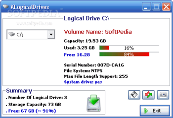 KLogicalDrives screenshot