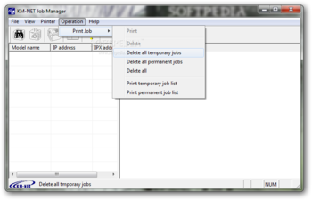 KM-NET Job Manager screenshot
