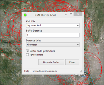 KML Buffer Tool screenshot
