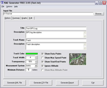 KML Generator screenshot