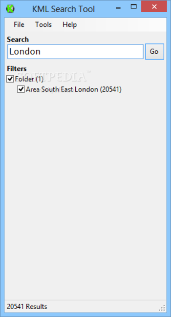 KML Search Tool screenshot