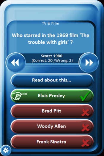 Knowledge is Power Quiz screenshot