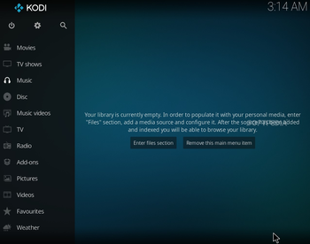 Kodi screenshot