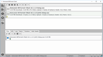 Koinonein BitTorrent Client screenshot